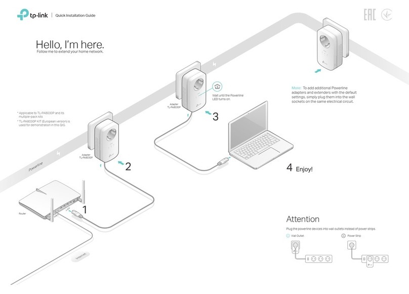 TP-Link TL-PA8030P Quick installation guide