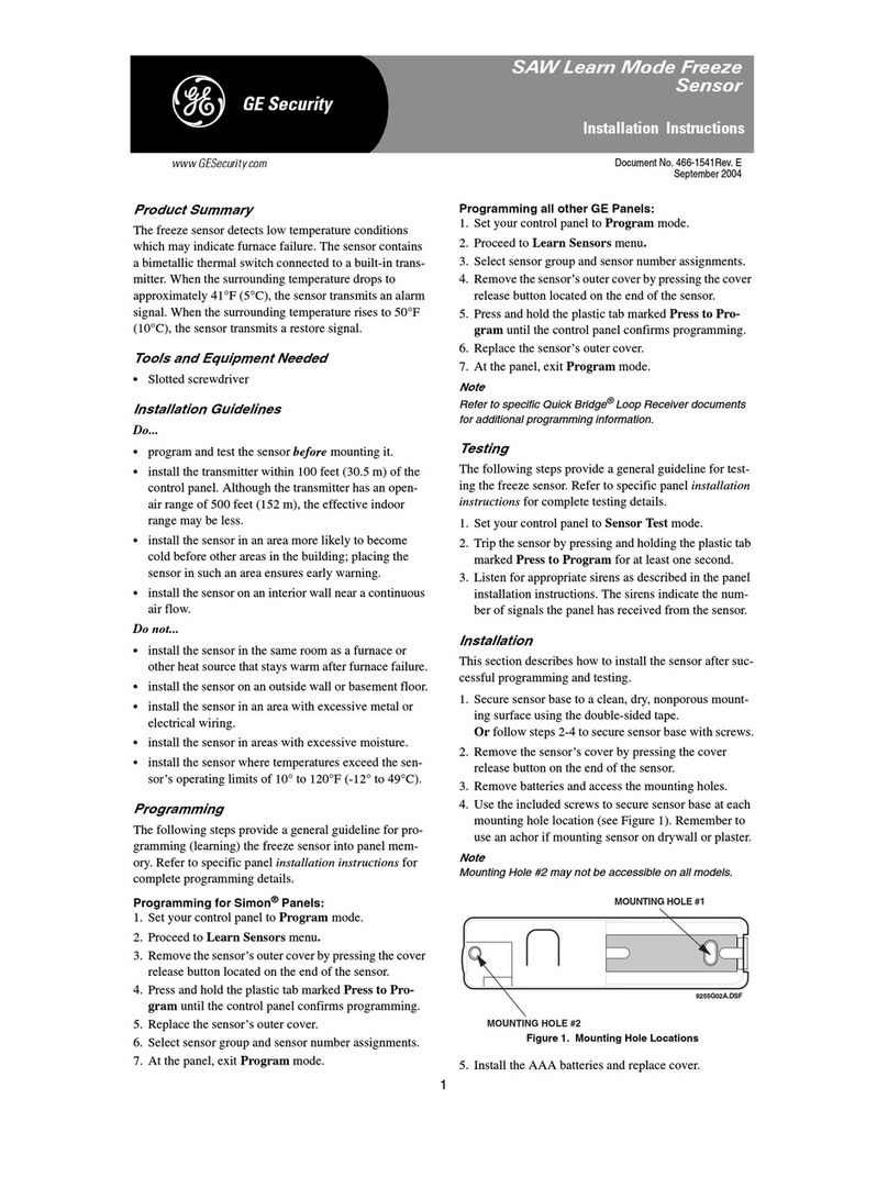 GE Security 60-742-95R installaiton instructions