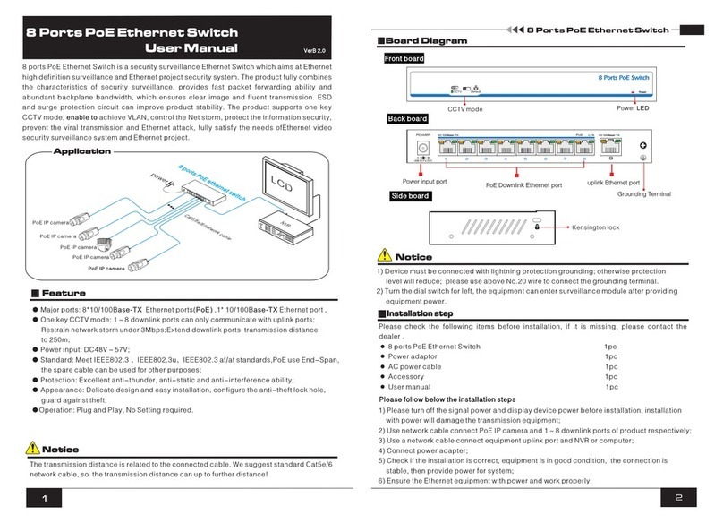 UTEPO N1-SW0801-TP120 User manual