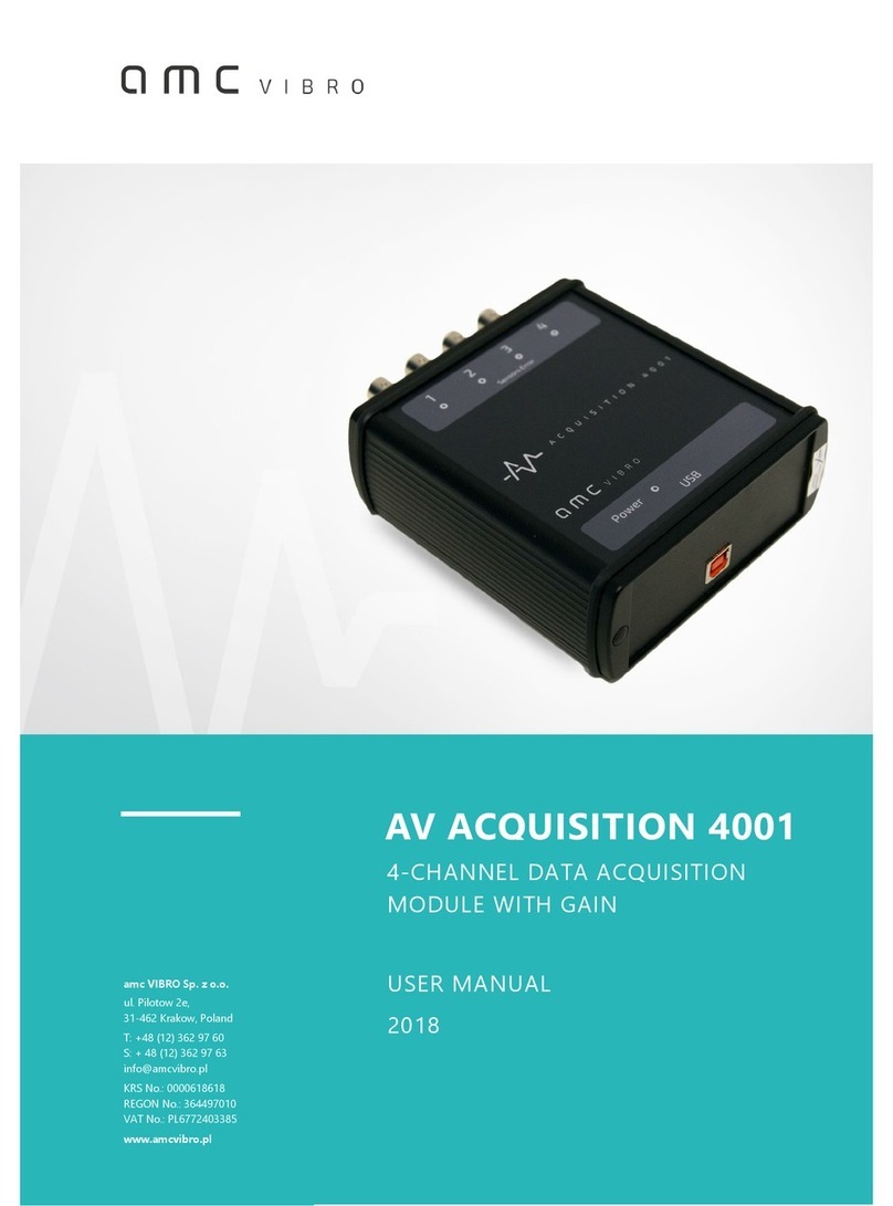 amc VIBRO AV ACQUISITION 4001 user manual