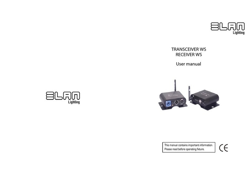 ELAN Lighting TRANSCEIVER WS User manual