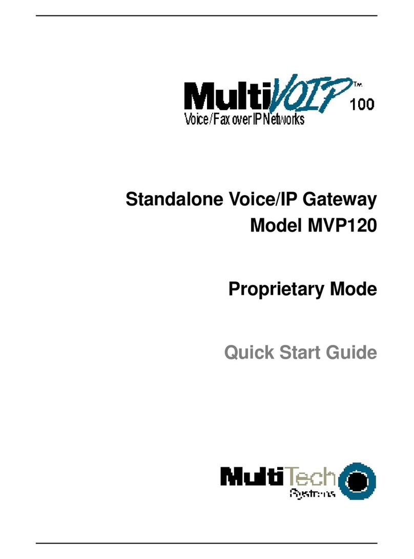 Multitech MultiVOIP MVP120 quick start guide