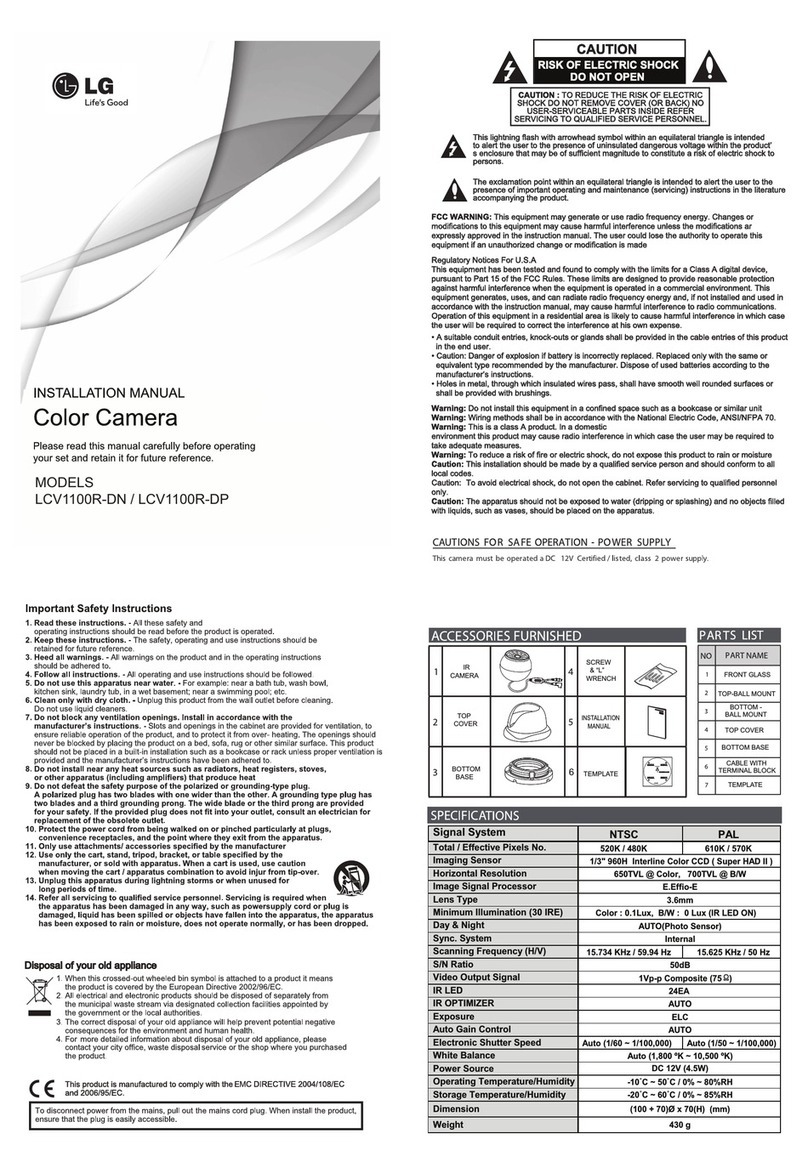 LG LCV1100R-DP installation manual