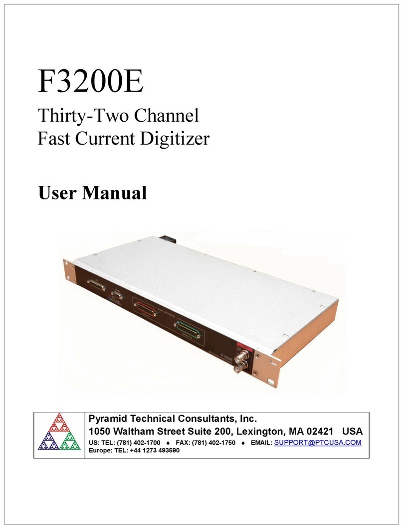Pyramid Technical Consultants F3200E user manual Pyramid Technical Consultants F3200E user manual