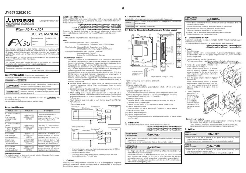 Mitsubishi FX3U-4AD-PNK-ADP user manual
