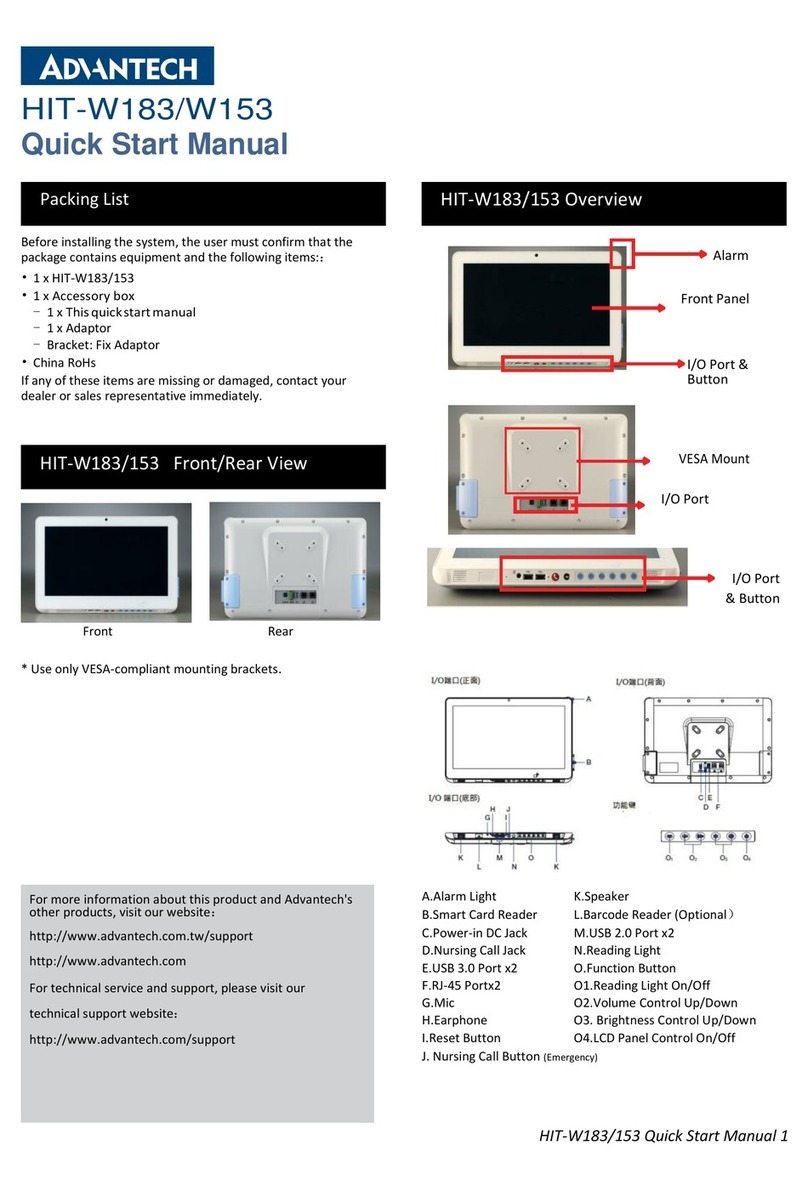Advantech HIT-W183 Instruction manual