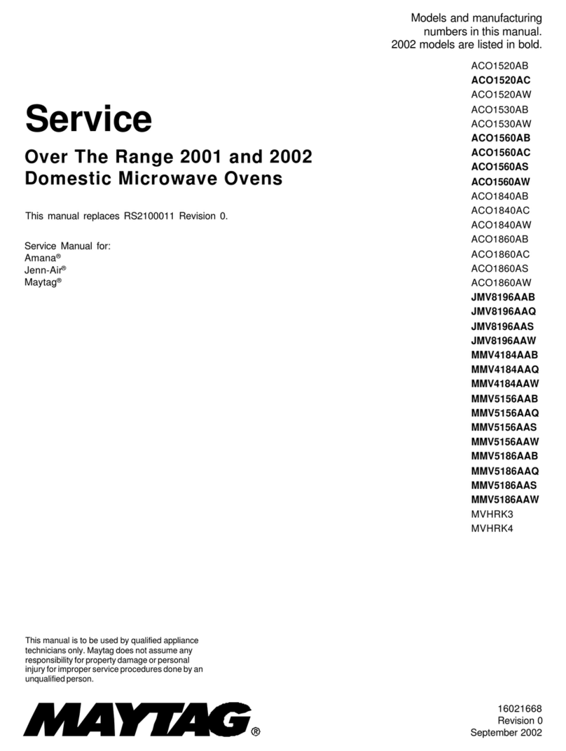 Maytag ACO1520AB Service manual