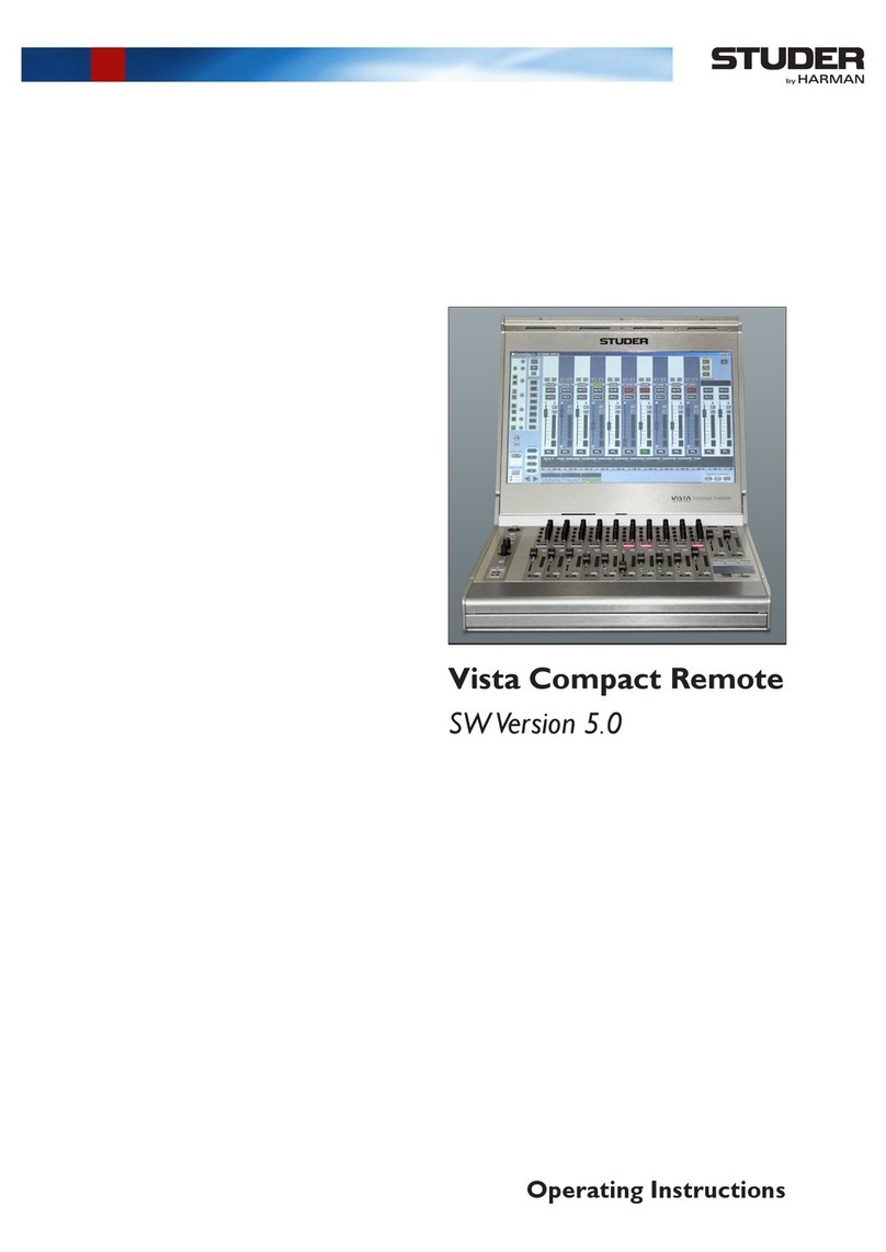 Studer Vista operating instructions