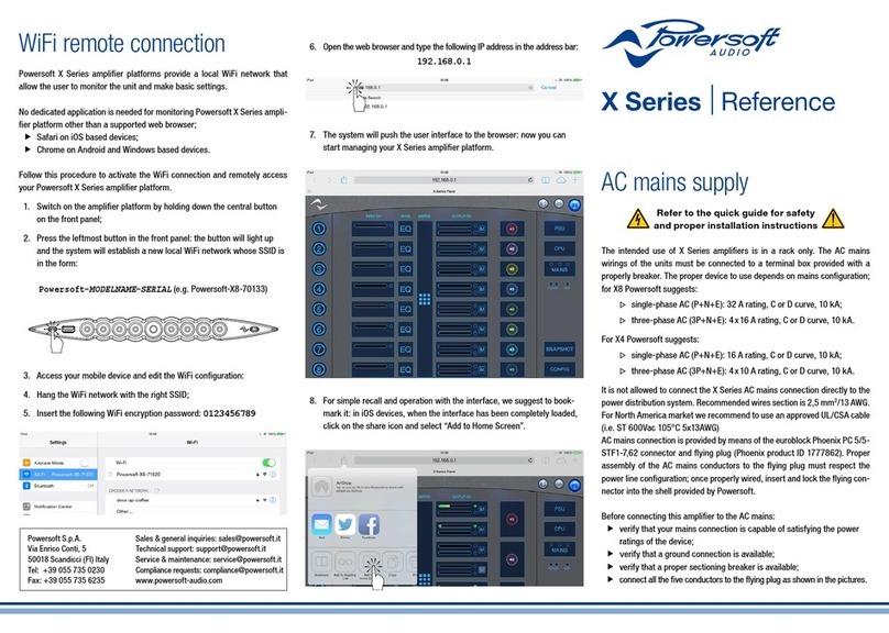 powersoft X8 Service manual