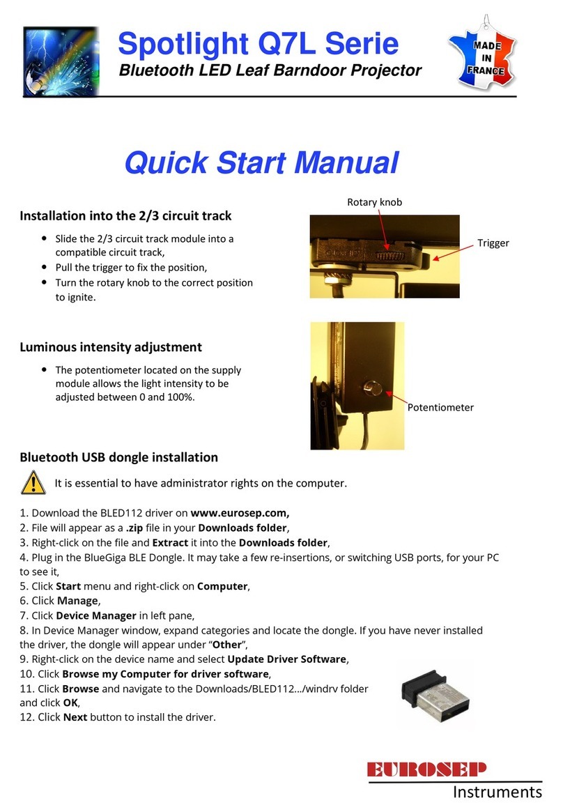 Eurosep Instruments Spotlight Q7L Serie Quick start manual