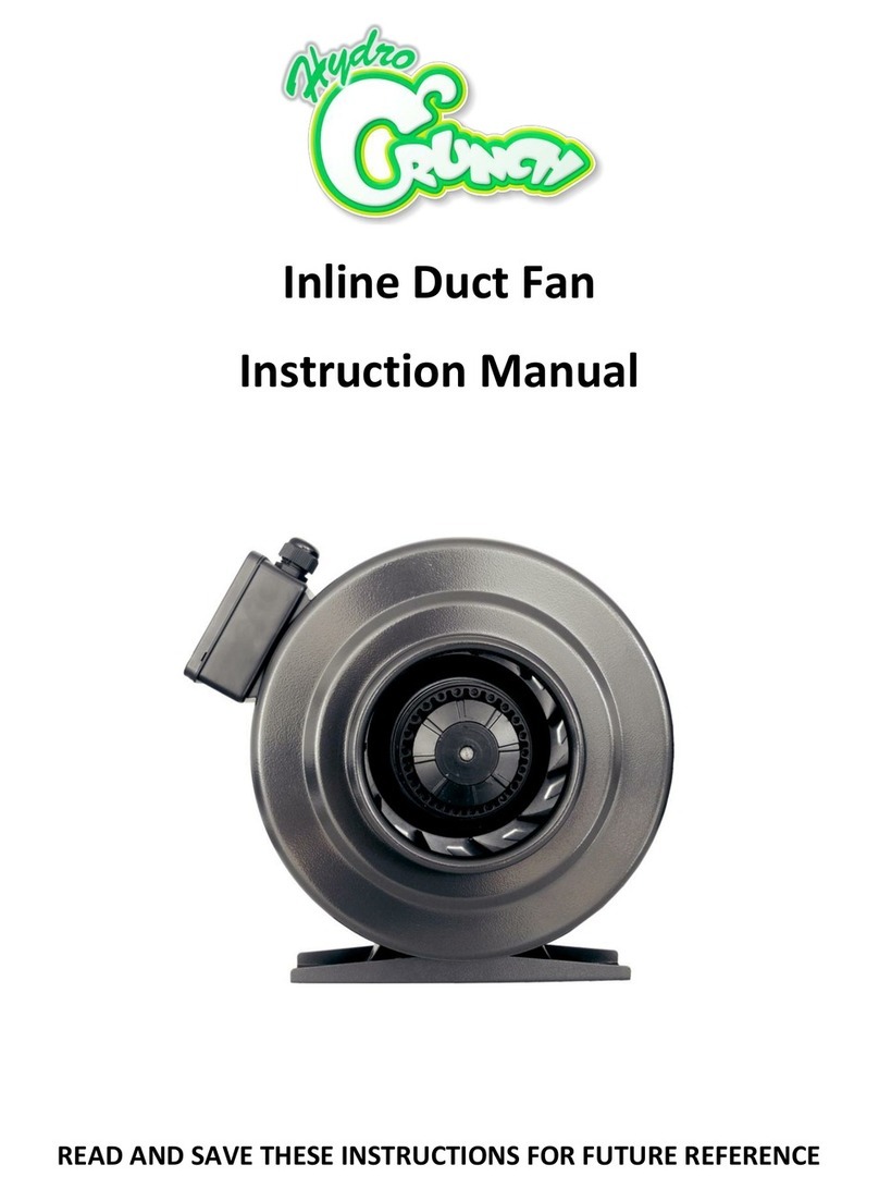 Hydro Crunch Inline Duct Fan instruction manual
