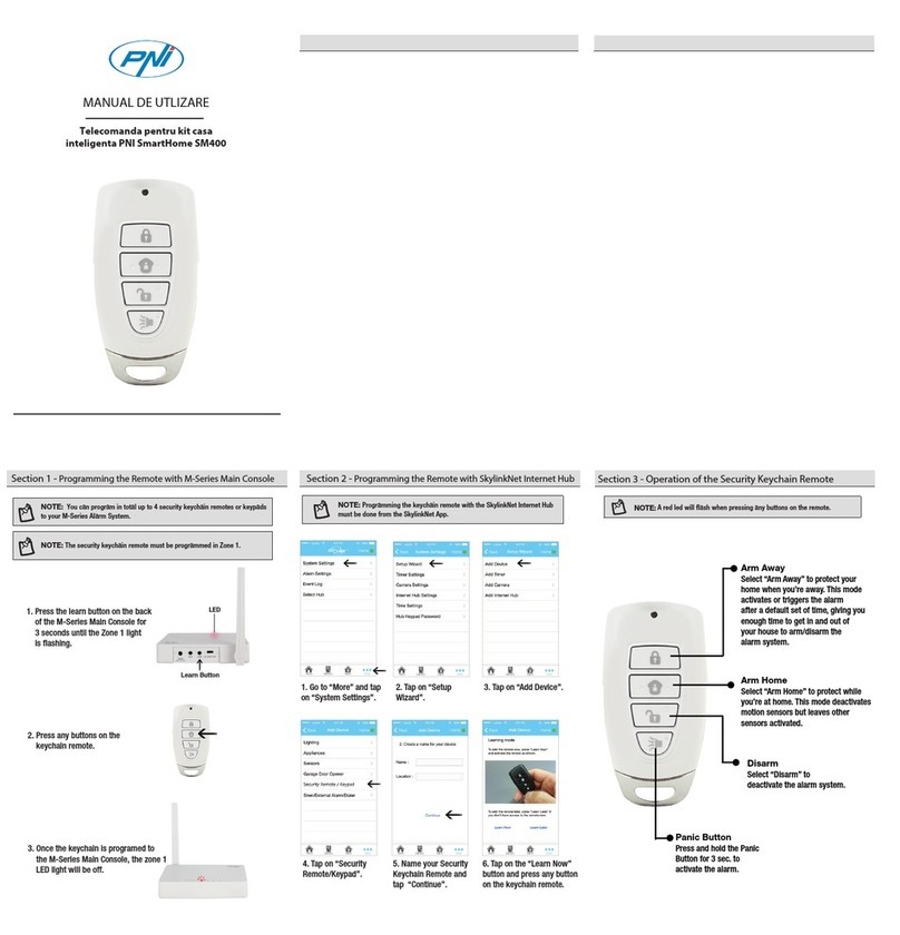 PNI SmartHome SM400 user manual PNI SmartHome SM400 user manual
