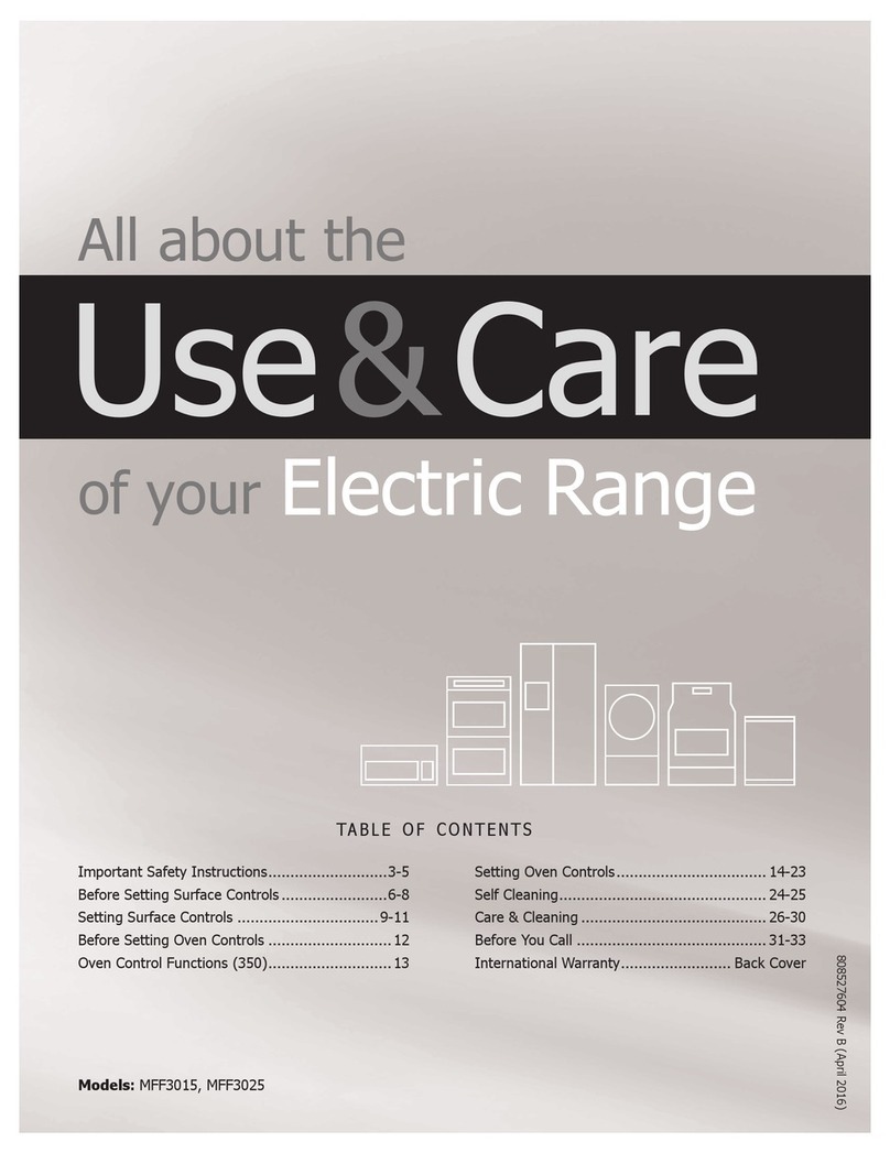 Electrolux MFF3025 Use & care guide