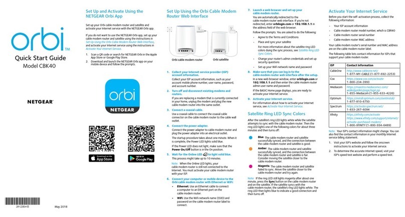 NETGEAR orbi CBK40 quick start guide