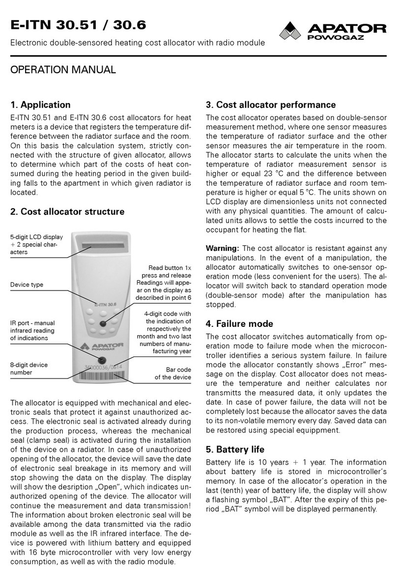 Apator E-ITN 30.51 Operation manual