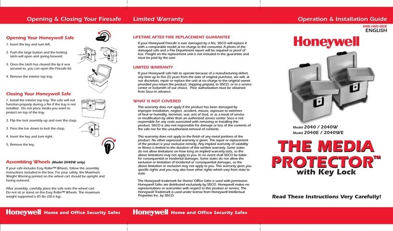 Honeywell 2040W Operation and installation guide Honeywell 2040W Operation and installation guide