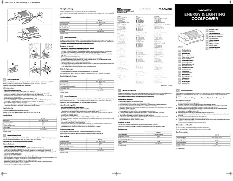 Dometic EPS817 User manual
