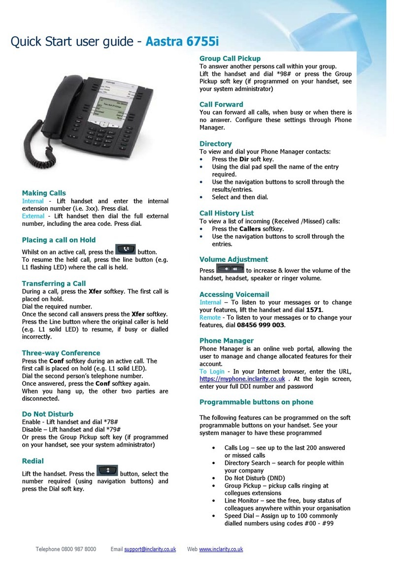 Aastra 6755i Setup guide Aastra 6755i Setup guide