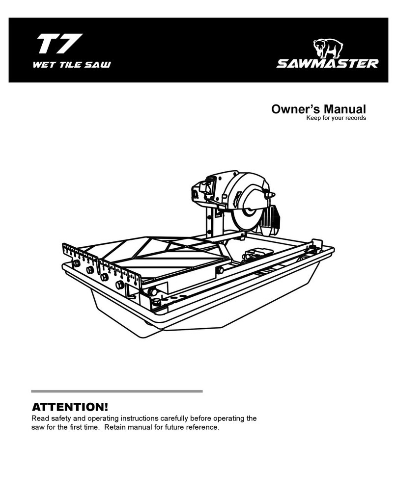 Sawmaster T7 owner's manual