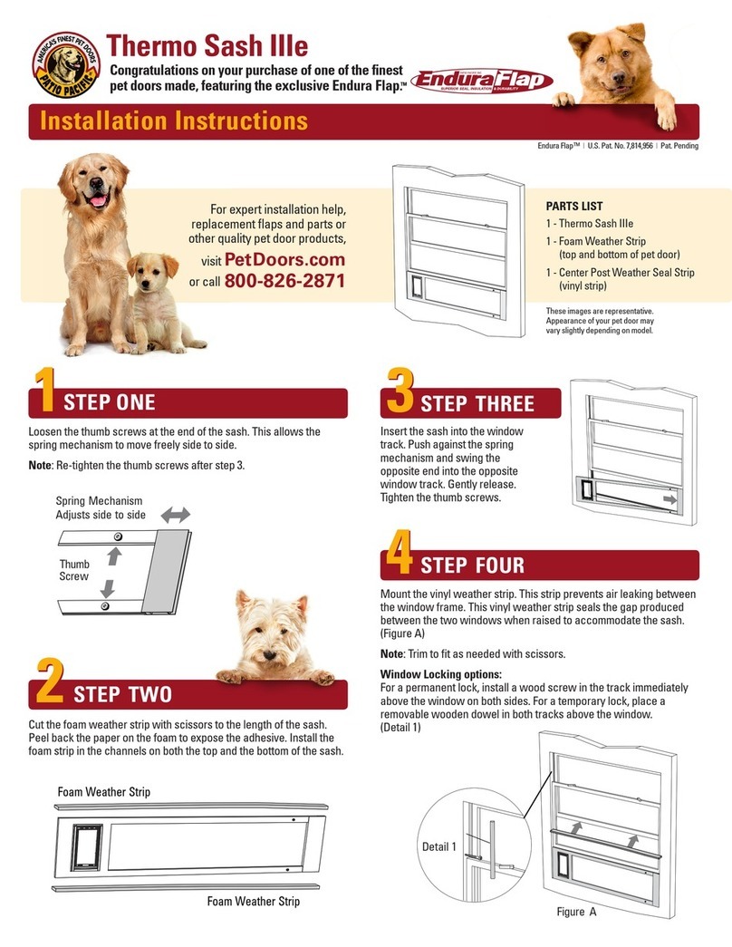 Endura Flap Thermo Sash IIIe Installation instructions manual Endura Flap Thermo Sash IIIe Installation instructions manual