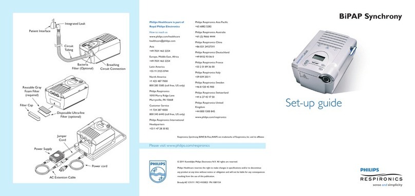 PHILIPS Respironics BiPAP Synchrony Setup guide