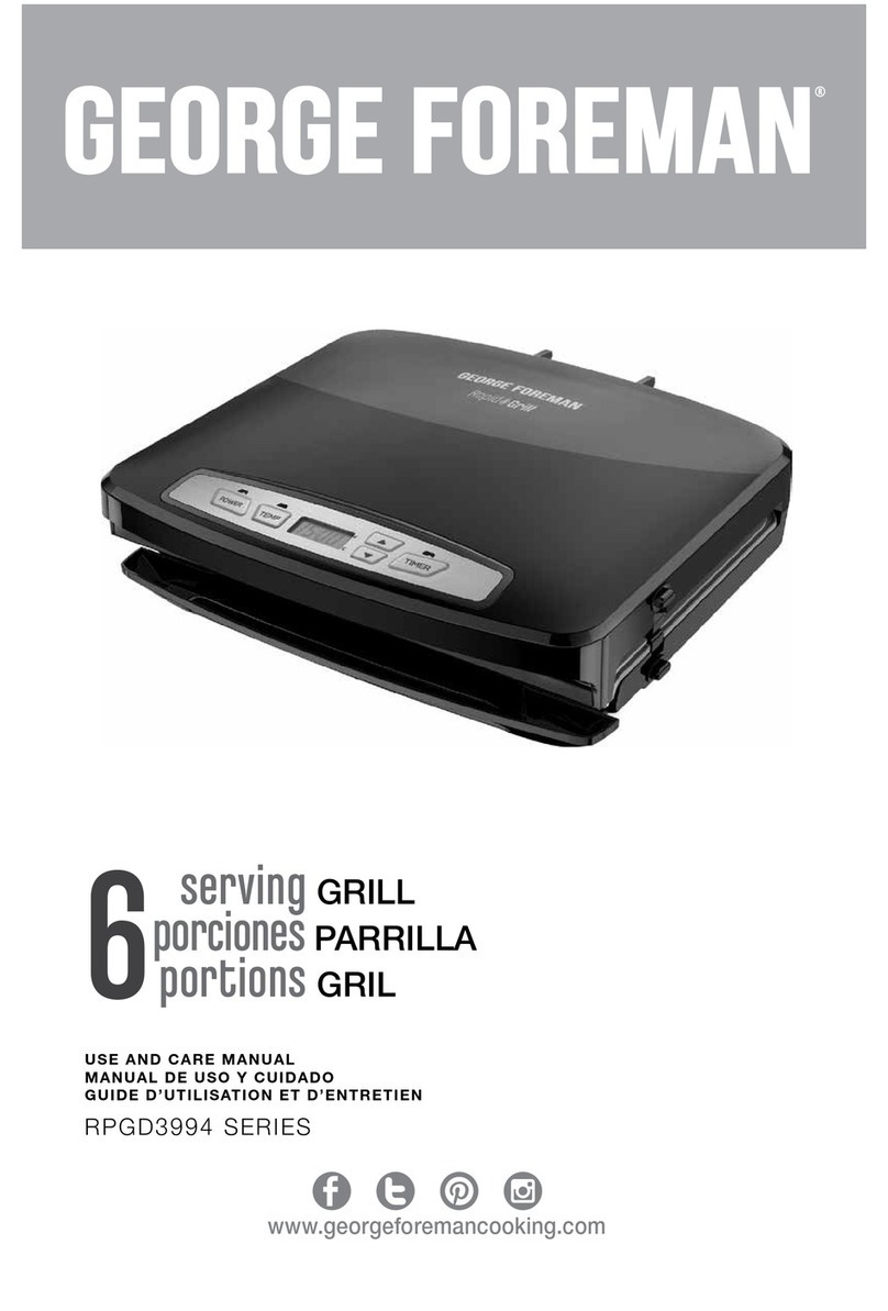 George Foreman RPGD3994 SERIES User manual
