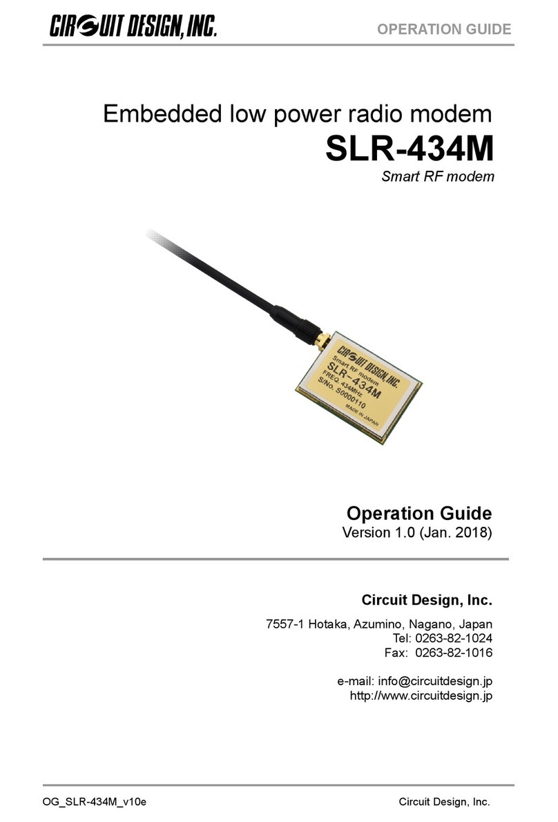 CIRCUIT DESIGN SLR-434M User manual
