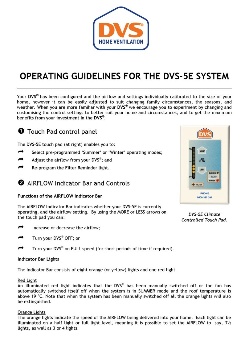 DVS DVS-5E Operating guidelines