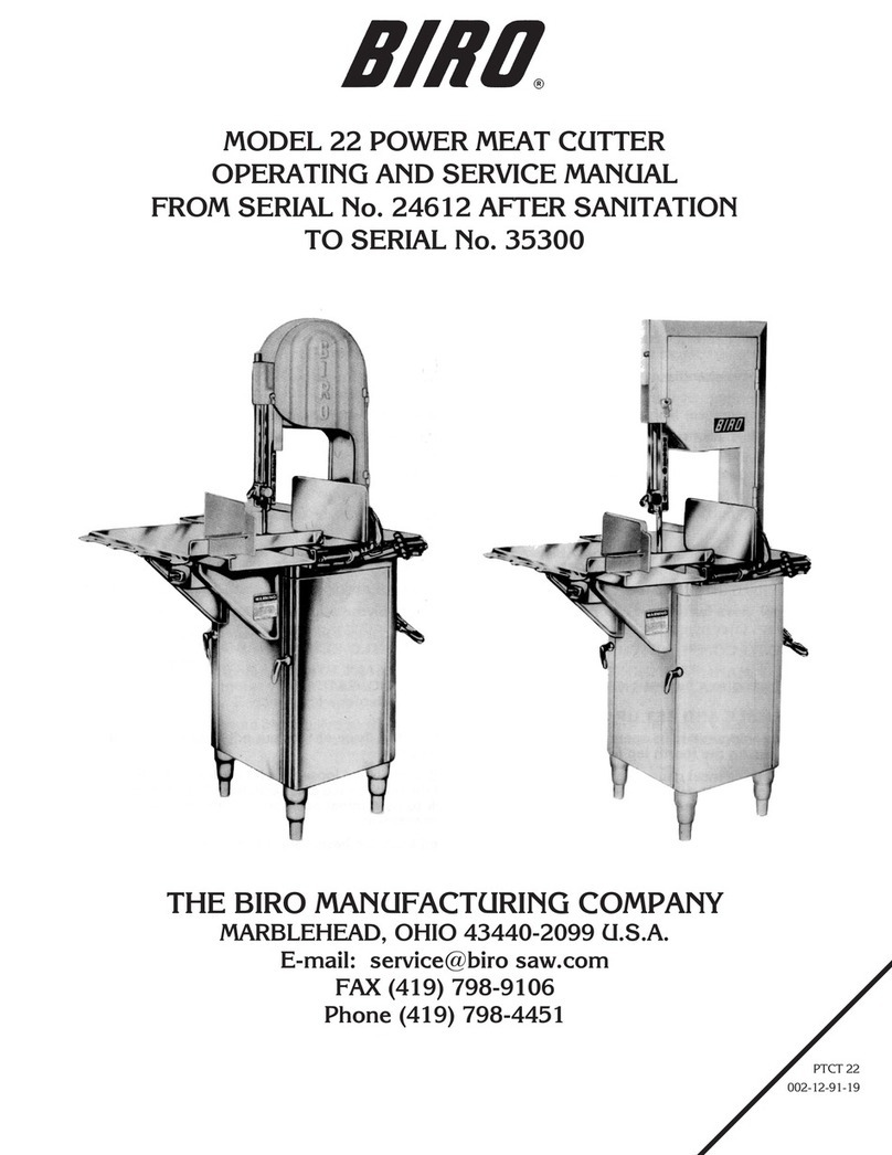 BIRO 22 Operating and service manual