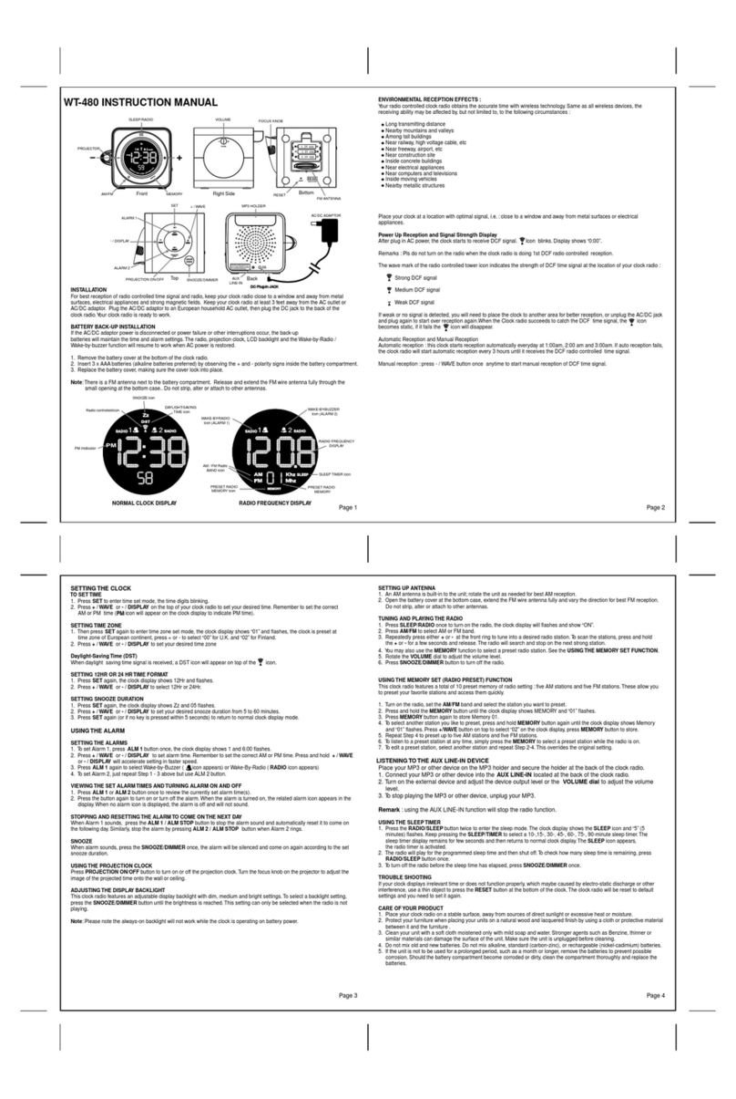 Technoline WT-480 User manual Technoline WT-480 User manual