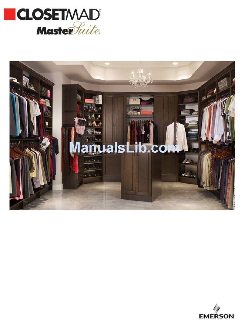 Closet Maid MASTERSUITE Installation and operating manual