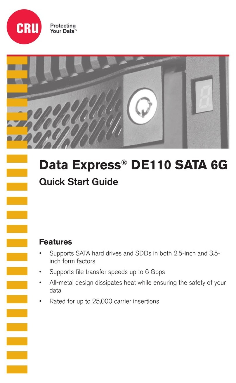 CRU Data Express DE110 SATA 6G quick start guide CRU Data Express DE110 SATA 6G quick start guide