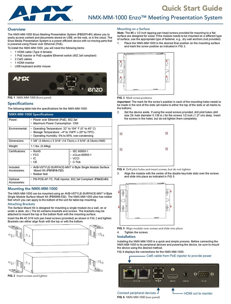 AMX NMX-MM-1000 User manual