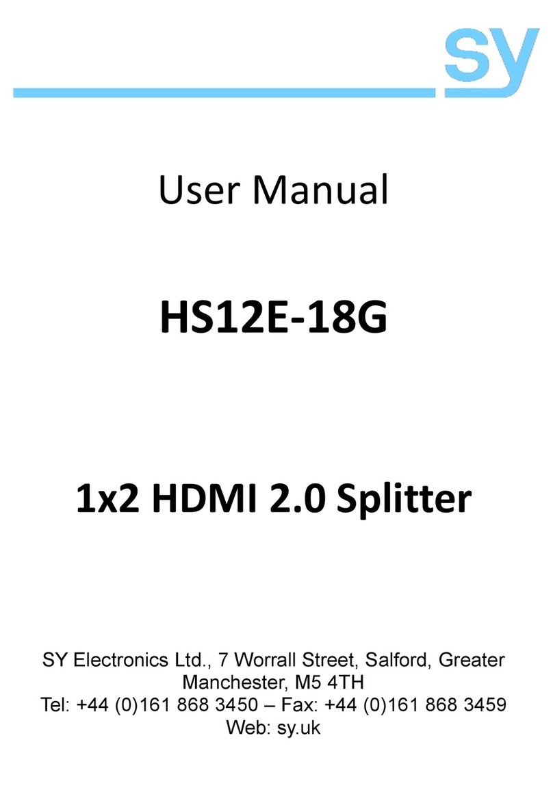 SY Electronics HS12E-18G User manual