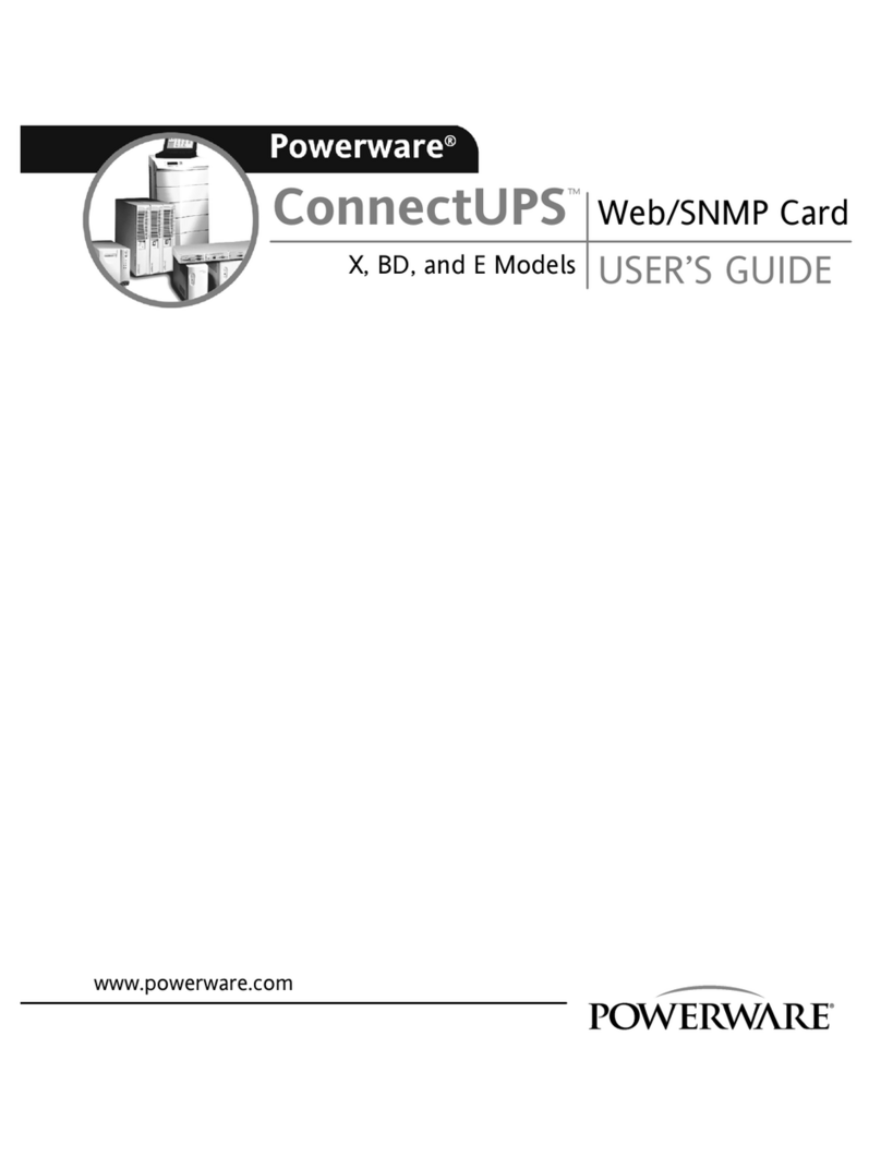 Powerware ConnectUPS-BD user guide Powerware ConnectUPS-BD user guide
