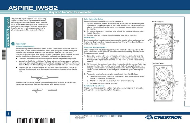 Crestron ASPIRE IWS82 quick start guide