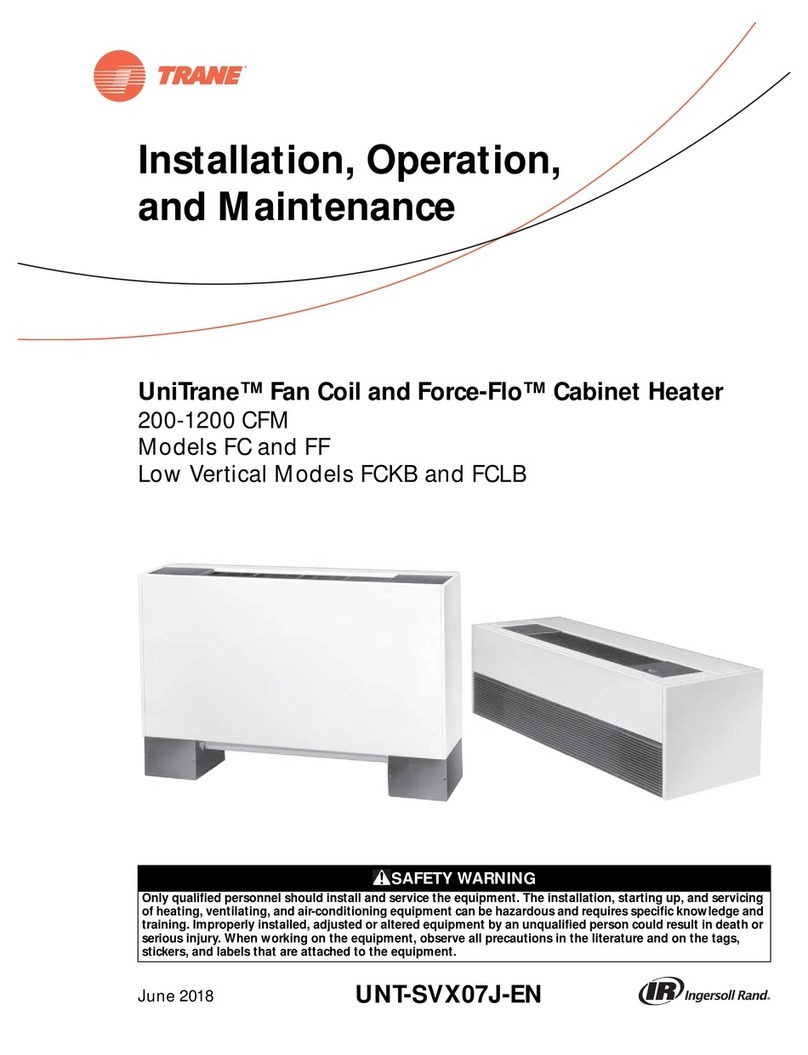 Trane UniTrane Installation and operating instructions
