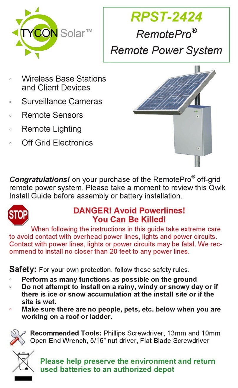 Tycon Power Systems RemotePro RPST-2424 Quick install guide Tycon Power Systems RemotePro RPST-2424 Quick install guide