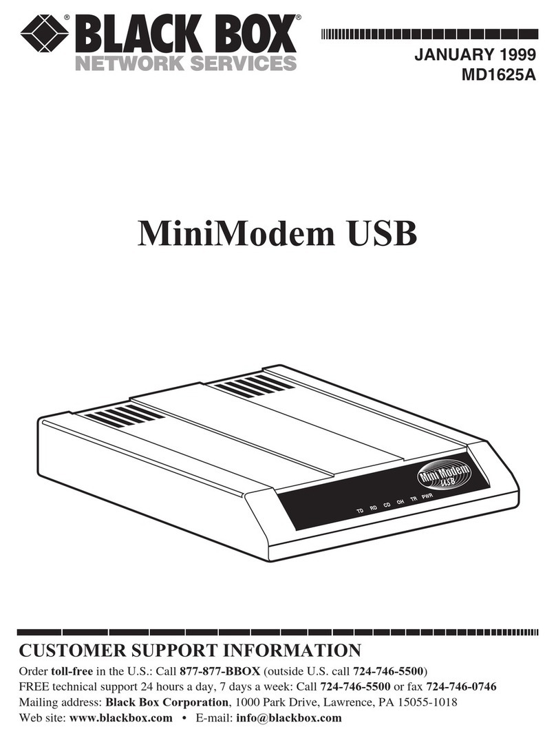 Black Box MiniModem USB User manual