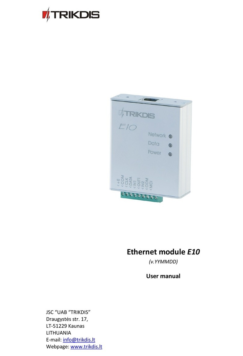 Trikdis E10 User manual