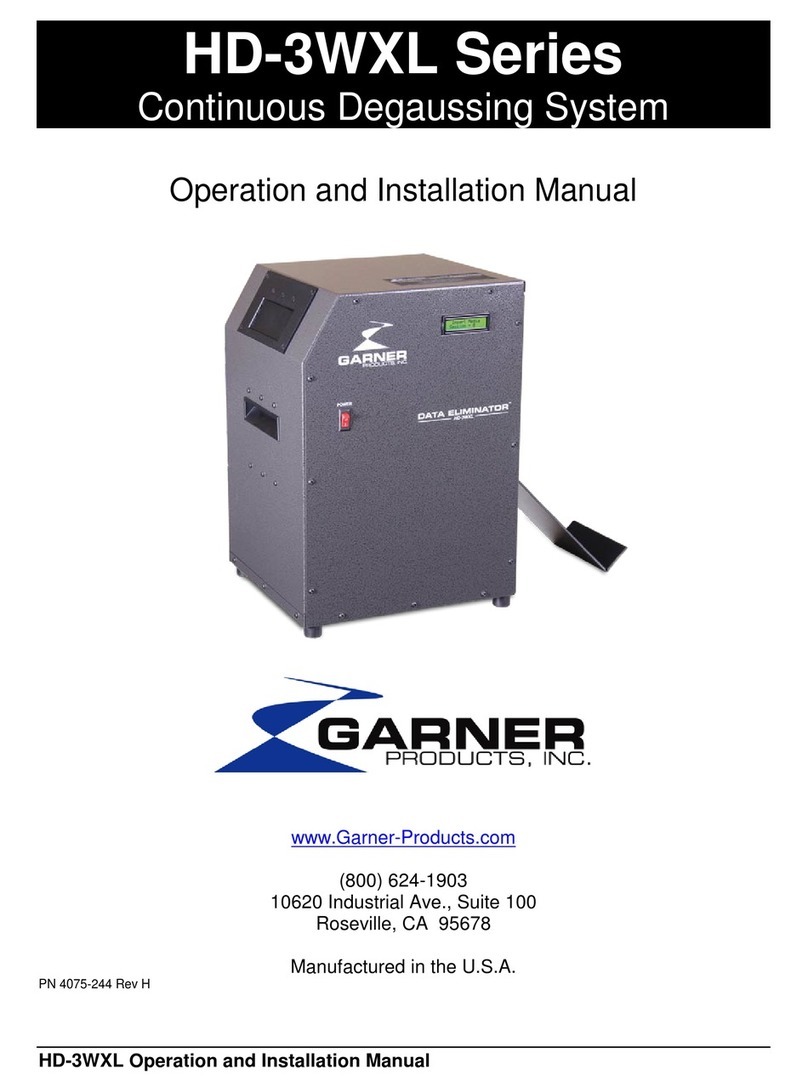 Garner HD-3WXL Series Operation and installation manual