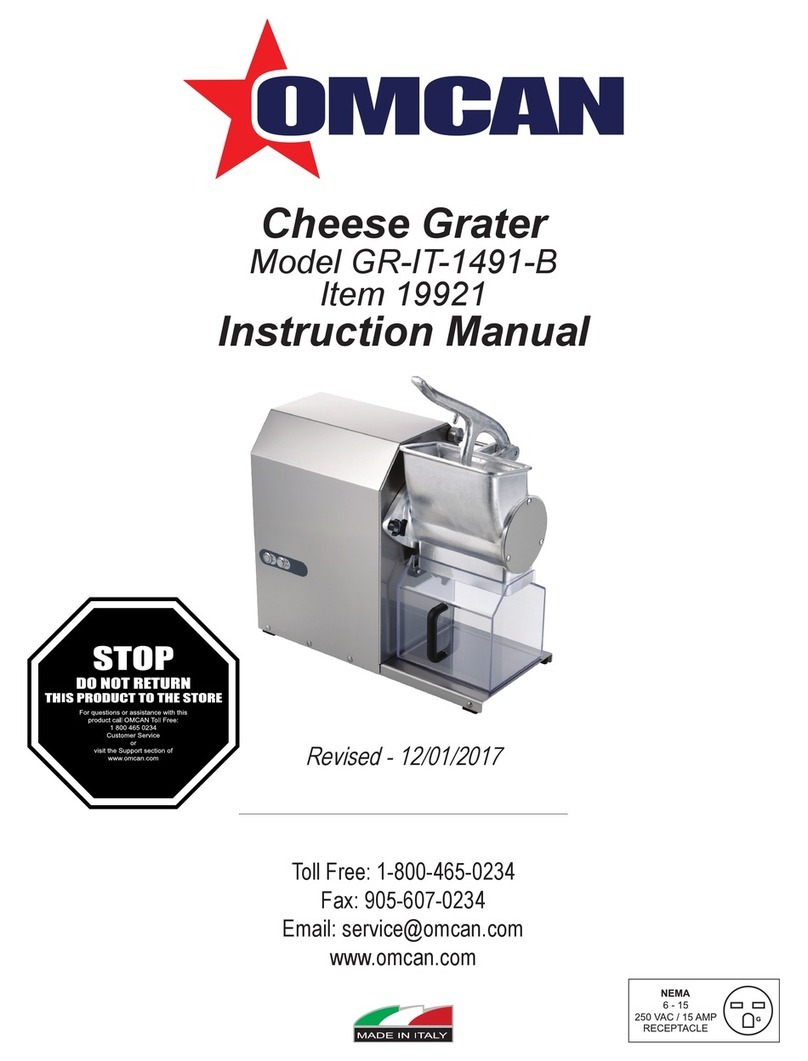 Omcan GR-IT-1491-B instruction manual