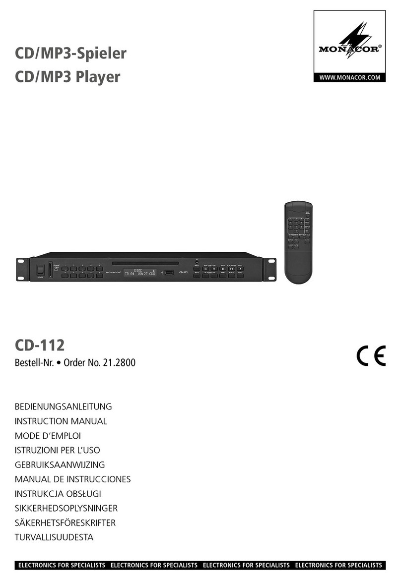 Monacor CD-112 User manual