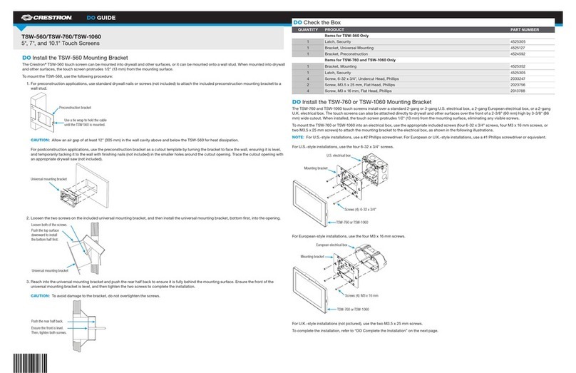 Crestron TSW-560 Do guide