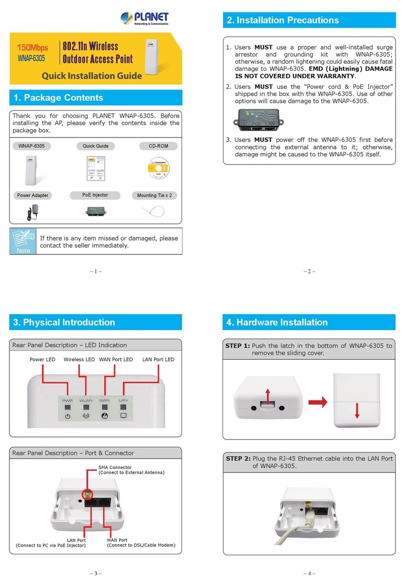 Planet Networking & Communication WNAP-6305 User manual
