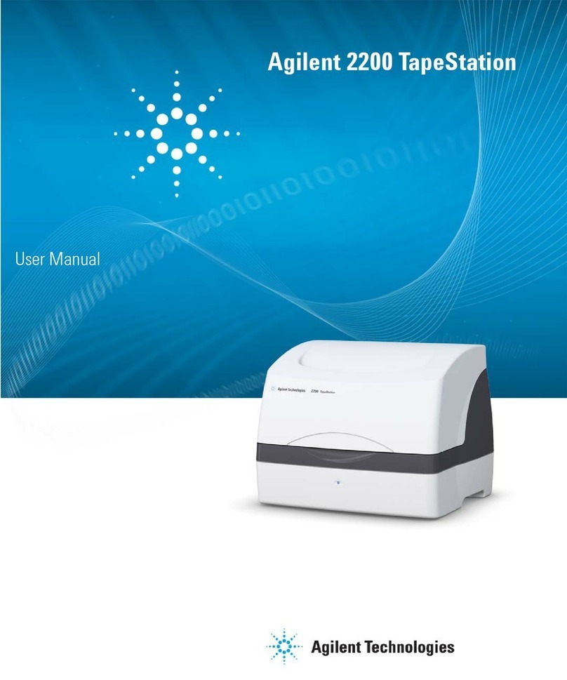 Agilent Technologies 2200 TapeStation User manual Agilent Technologies 2200 TapeStation User manual