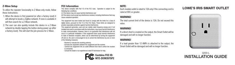 LOWE'S 3200-L User manual