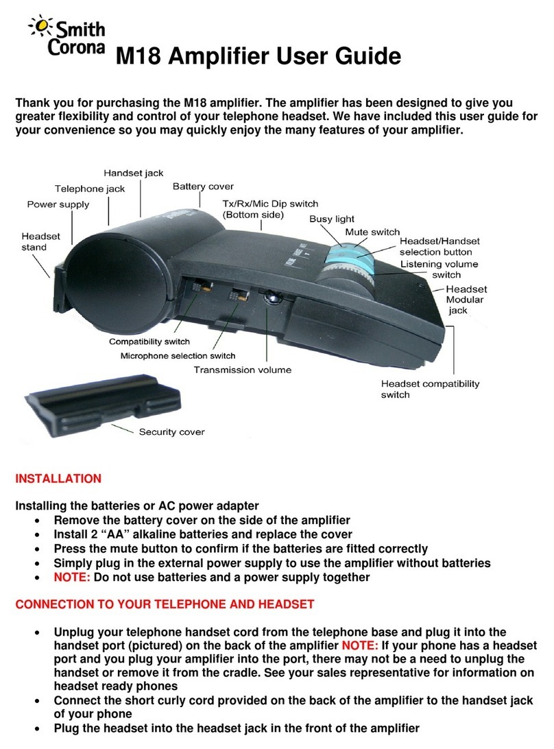 Smith Corona M18 user guide