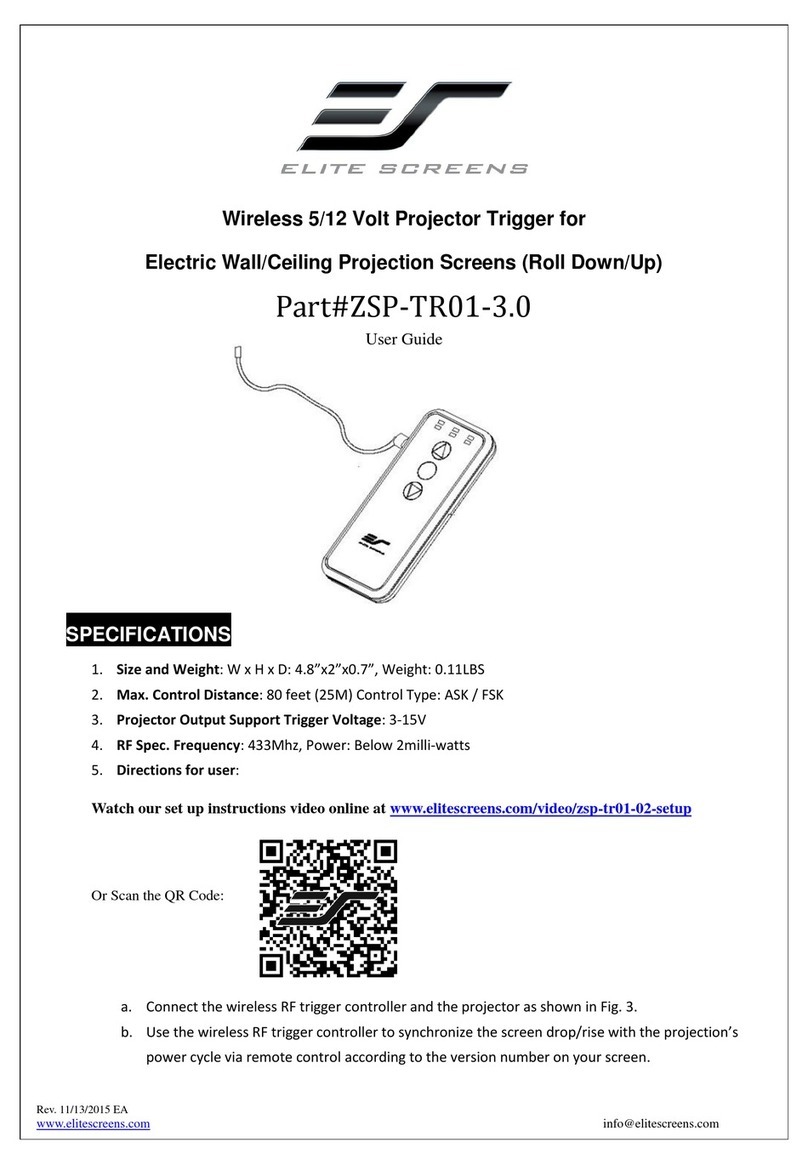 Elite Screens ZSP-TR01-3.0 user guide