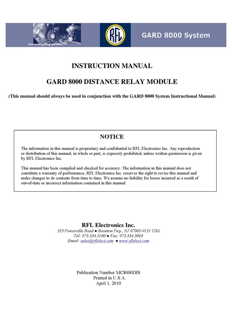 RFL Electronics GARD 8000 instruction manual